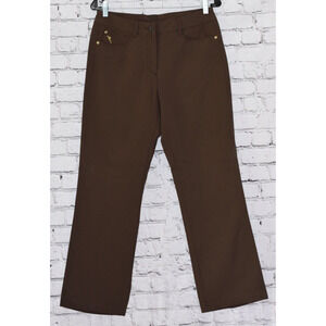 CHERVO Sport Performance Women's Golf Brown Color Slim Fit Trouser Pants 46/10